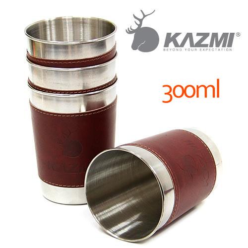 KZM 仿皮革不鏽鋼杯4入組-300ml