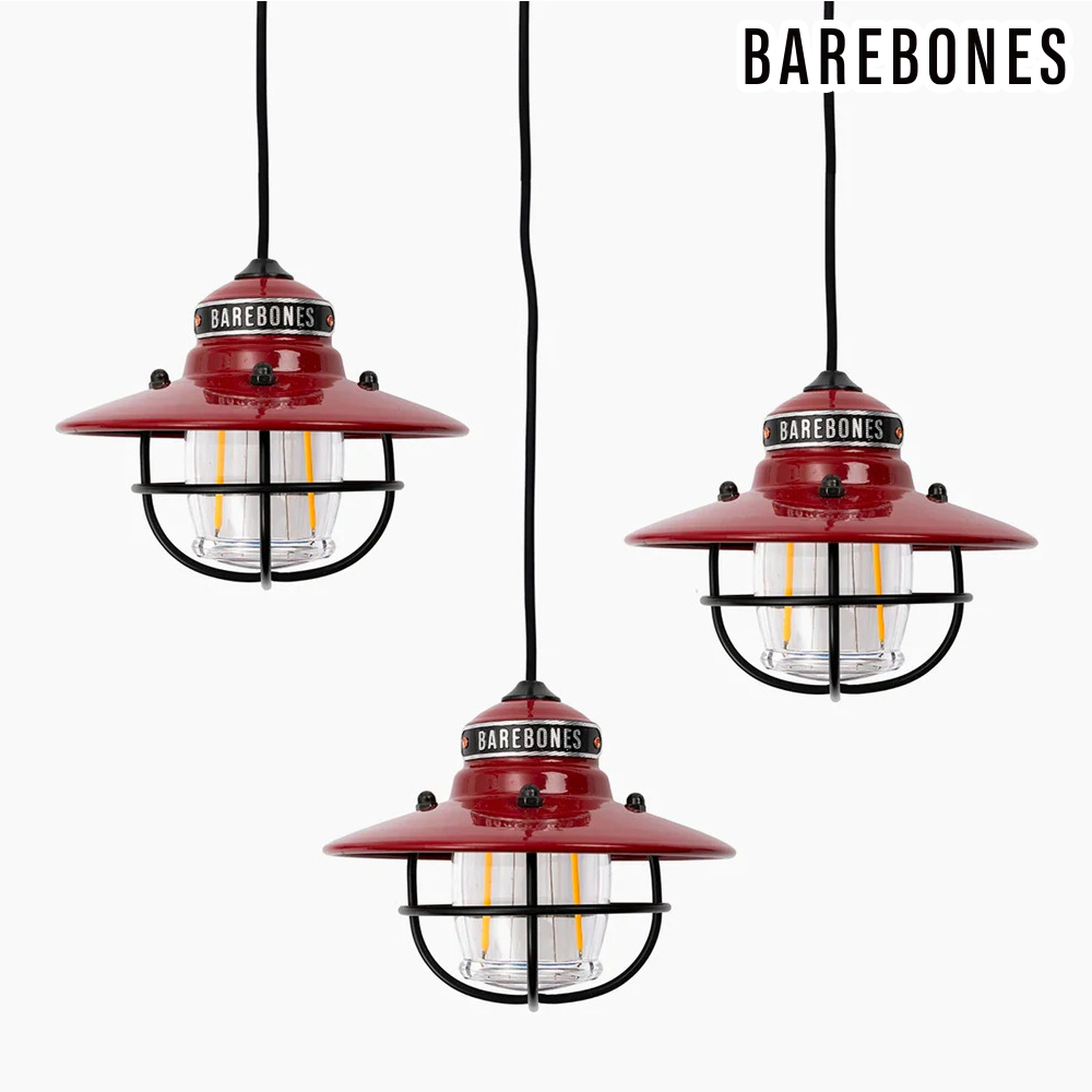 Barebones 【三入一組】串連垂吊營燈 Edison String Lights / 紅色