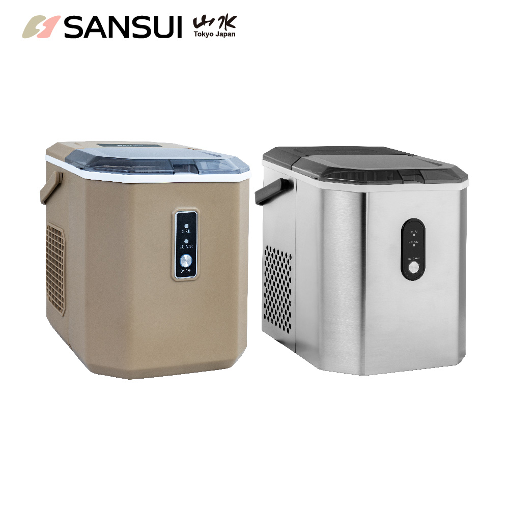 SANSUI山水 微電腦全自動製冰機(贈收納袋)-不鏽鋼銀