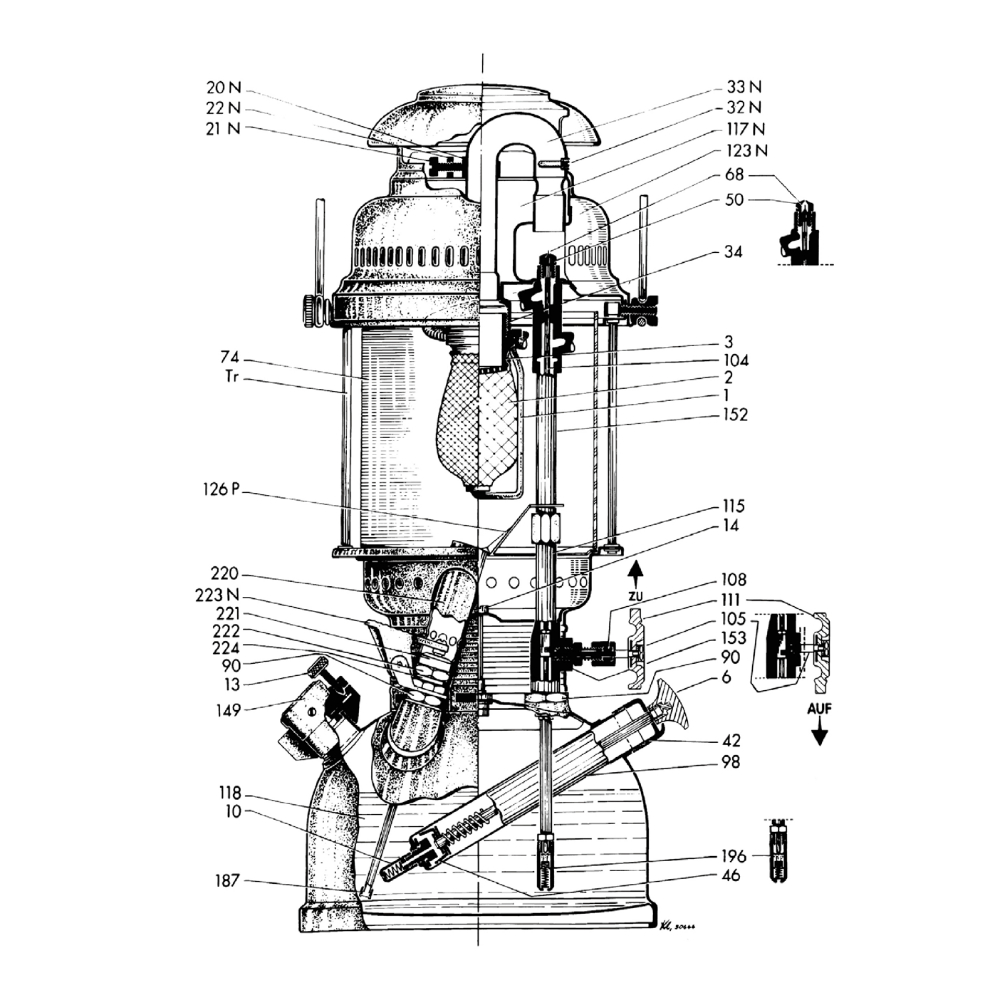 Petromax 零件 Lower Part of Carburettor 下油管 (適用HK350500) 